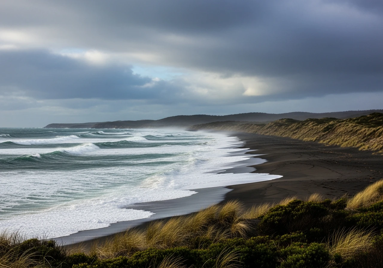 Beach driving in the Arthur-Pieman Conservation Area