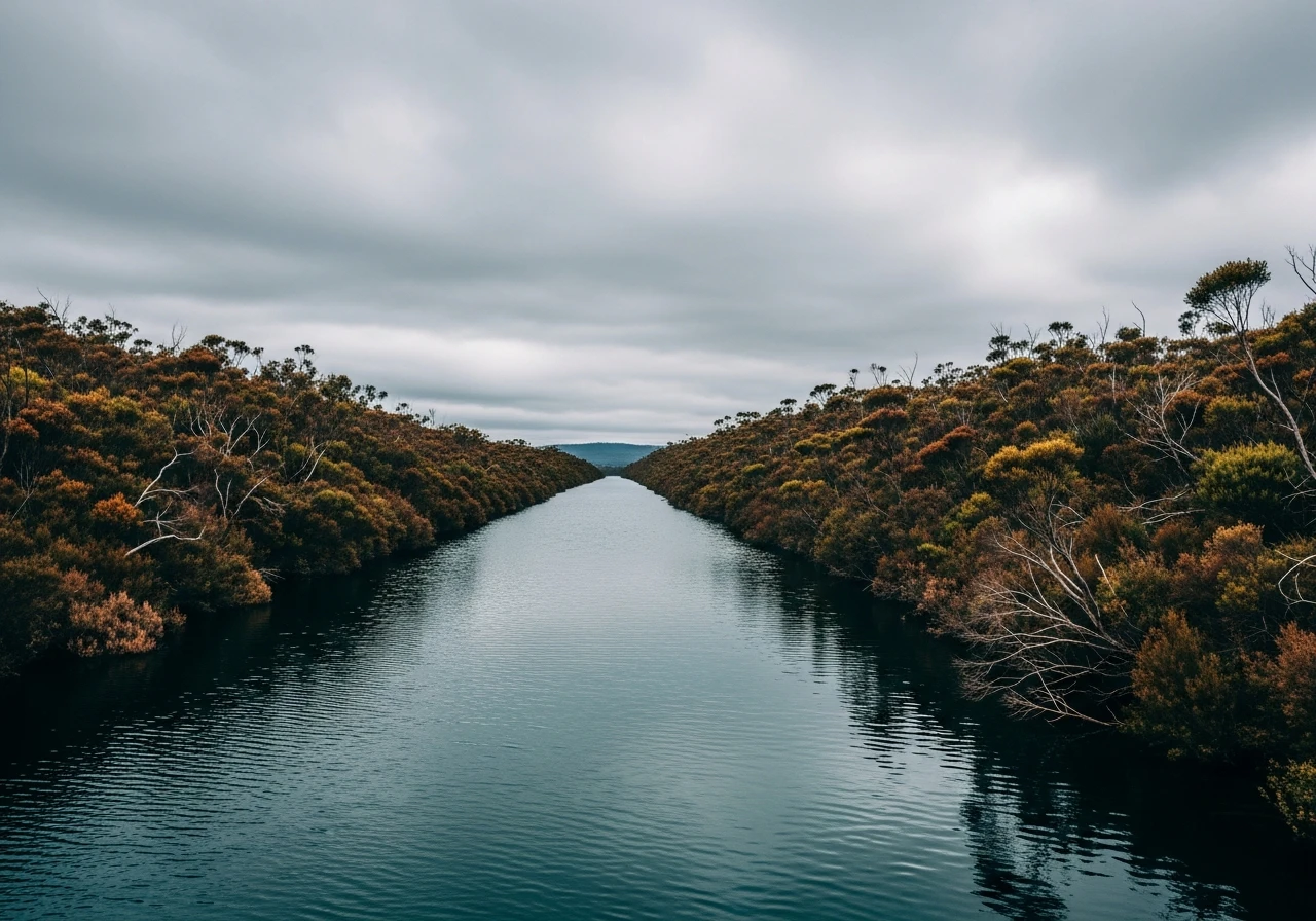 The 70-metre canal crossing - the crux of the Balfour Track