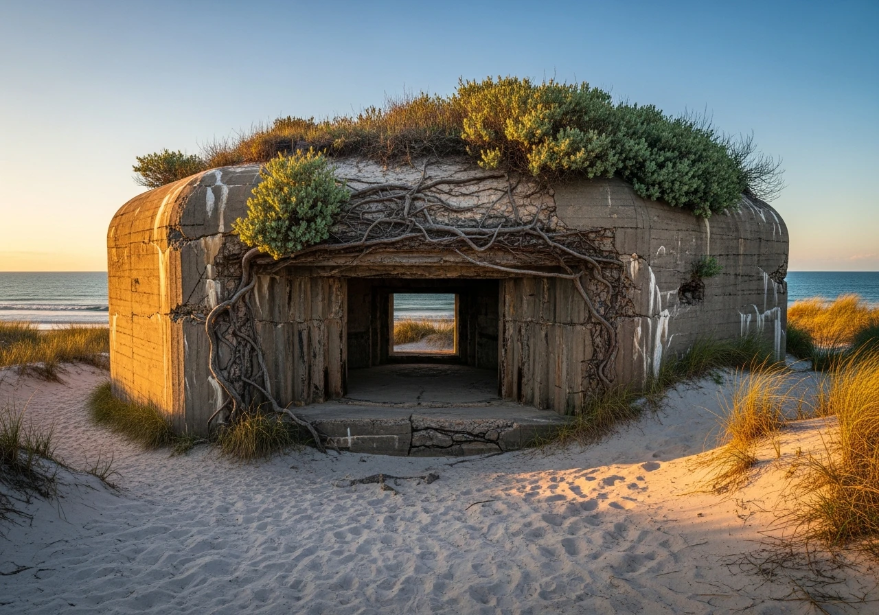 Fort Bribie WWII fortifications at the northern tip