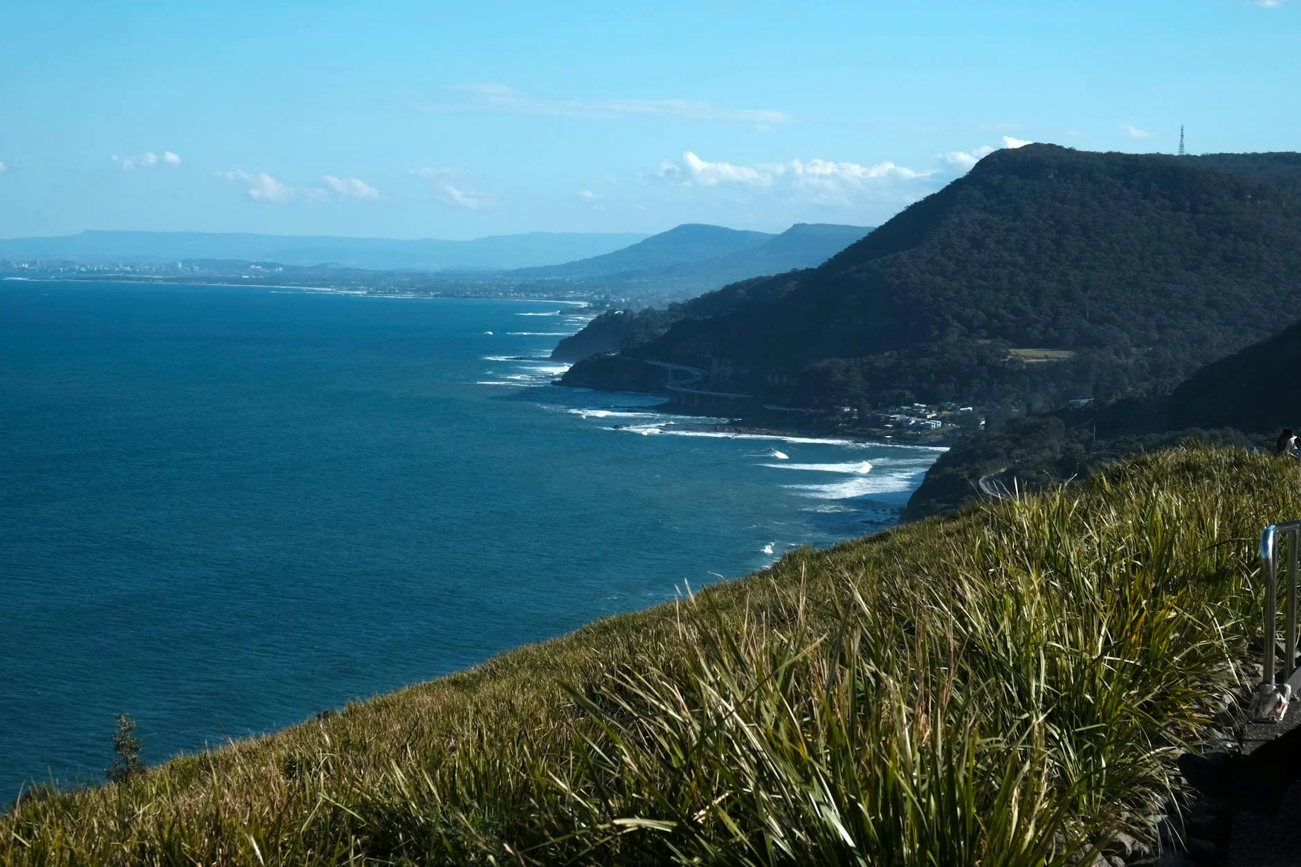 Bald Hill lookout - hang gliders launch from the escarpment edge