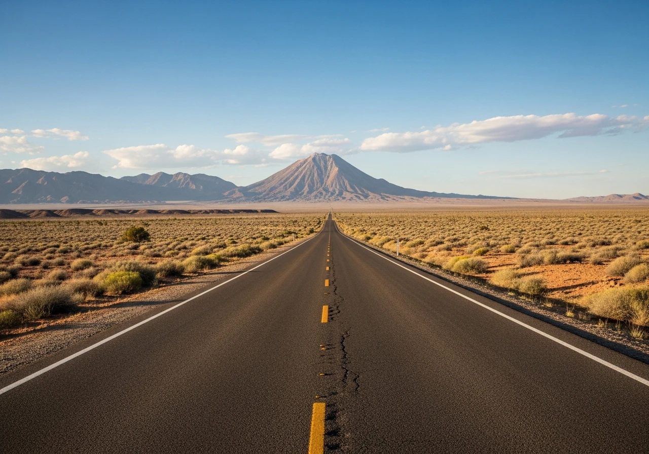 The Gunbarrel Highway - straight as a gun barrel through the Gibson Desert