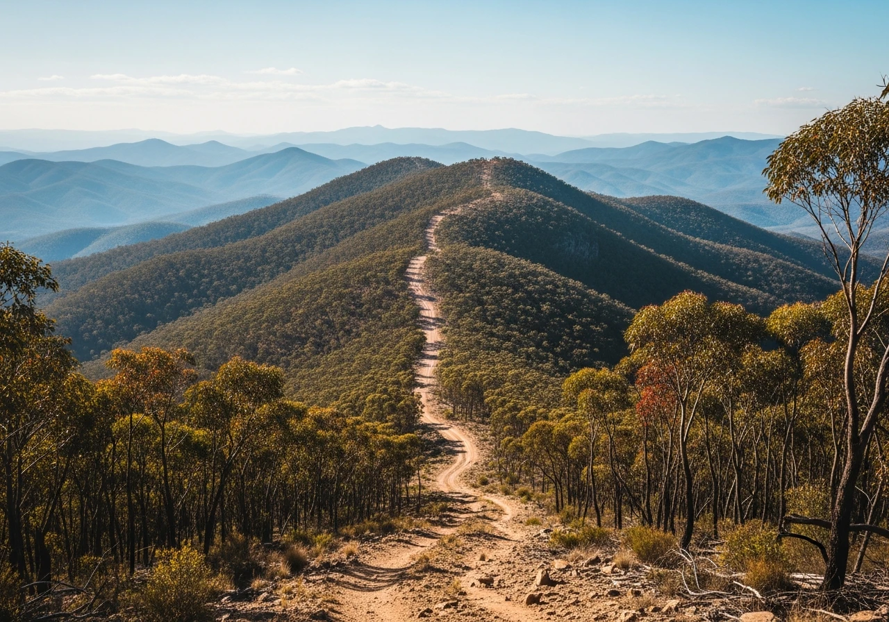 Ridgeline driving on the Mt Terrible Track