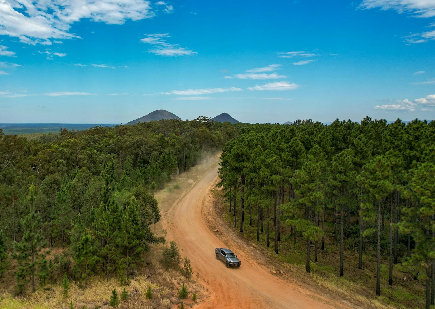 The Atherton Tablelands plateau at the top of the climb