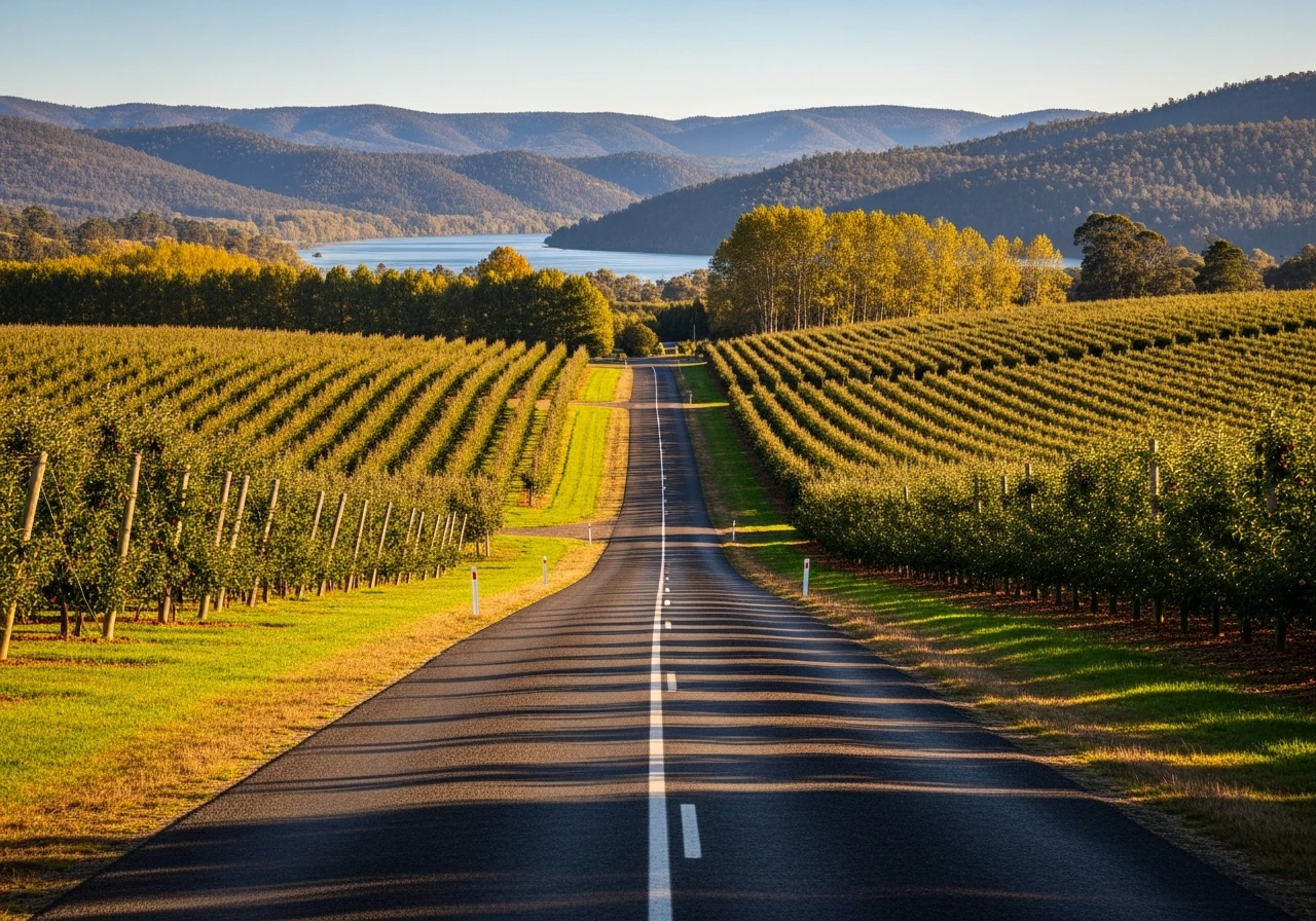 Orchard country around Cygnet in the Huon Valley