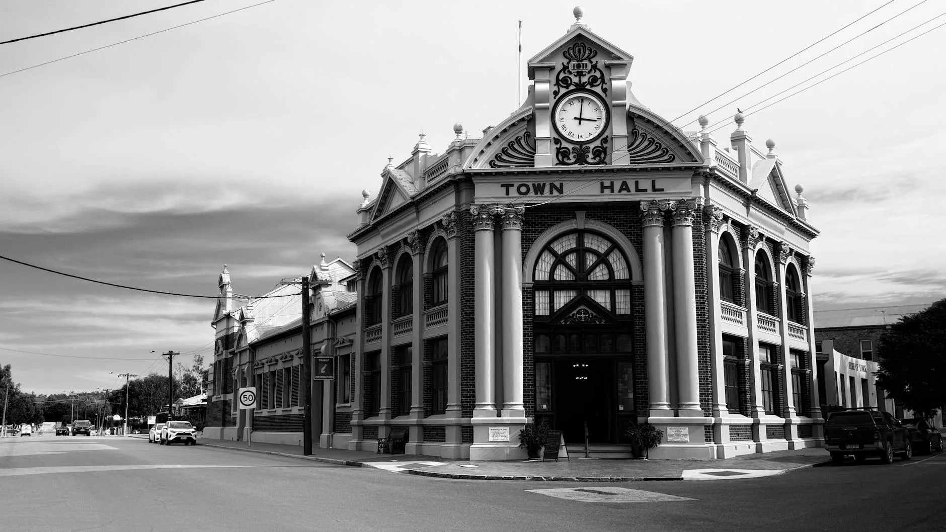 Heritage timber shopfronts on Brockman Street