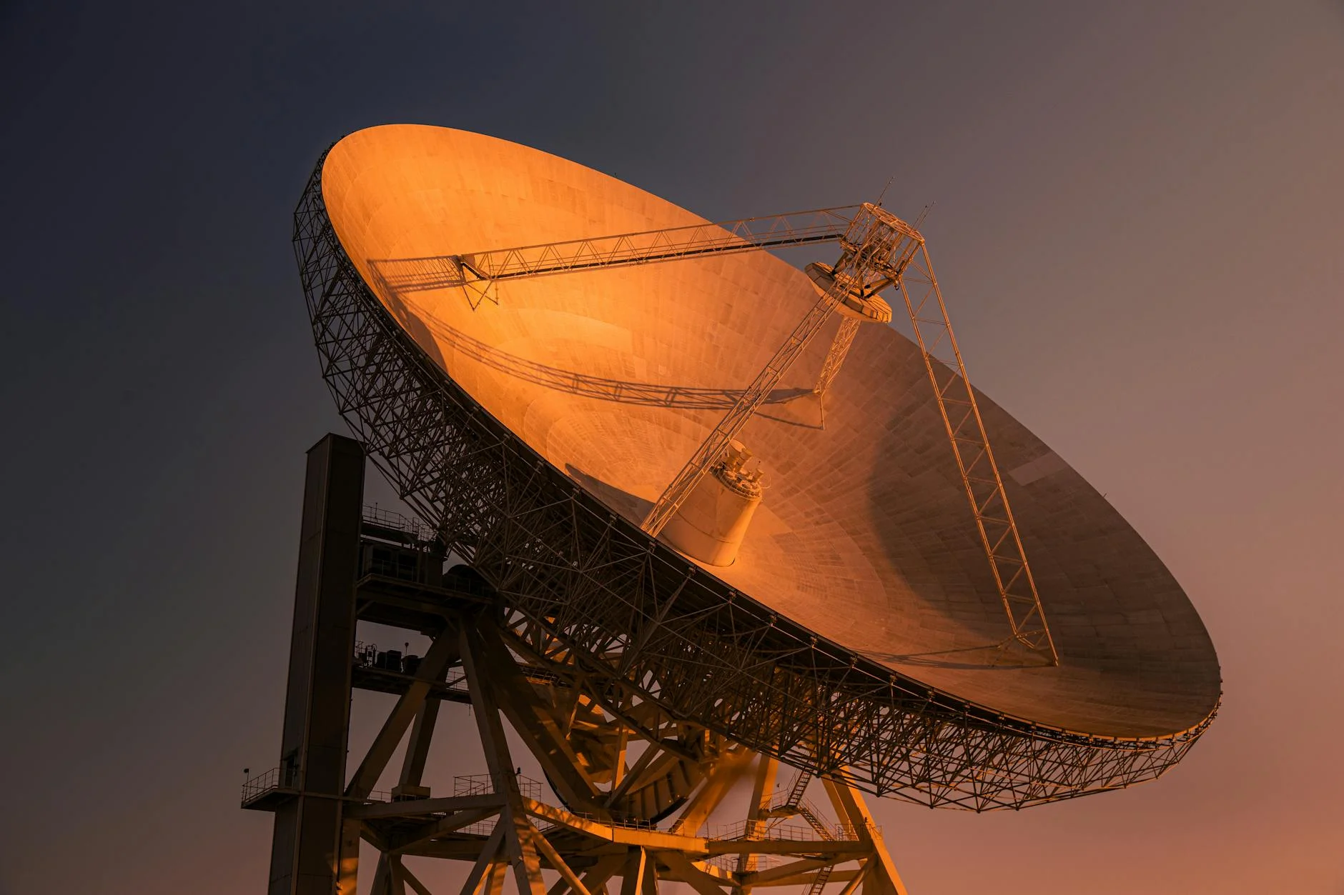 The 70-metre dish - one of three NASA tracking stations still active