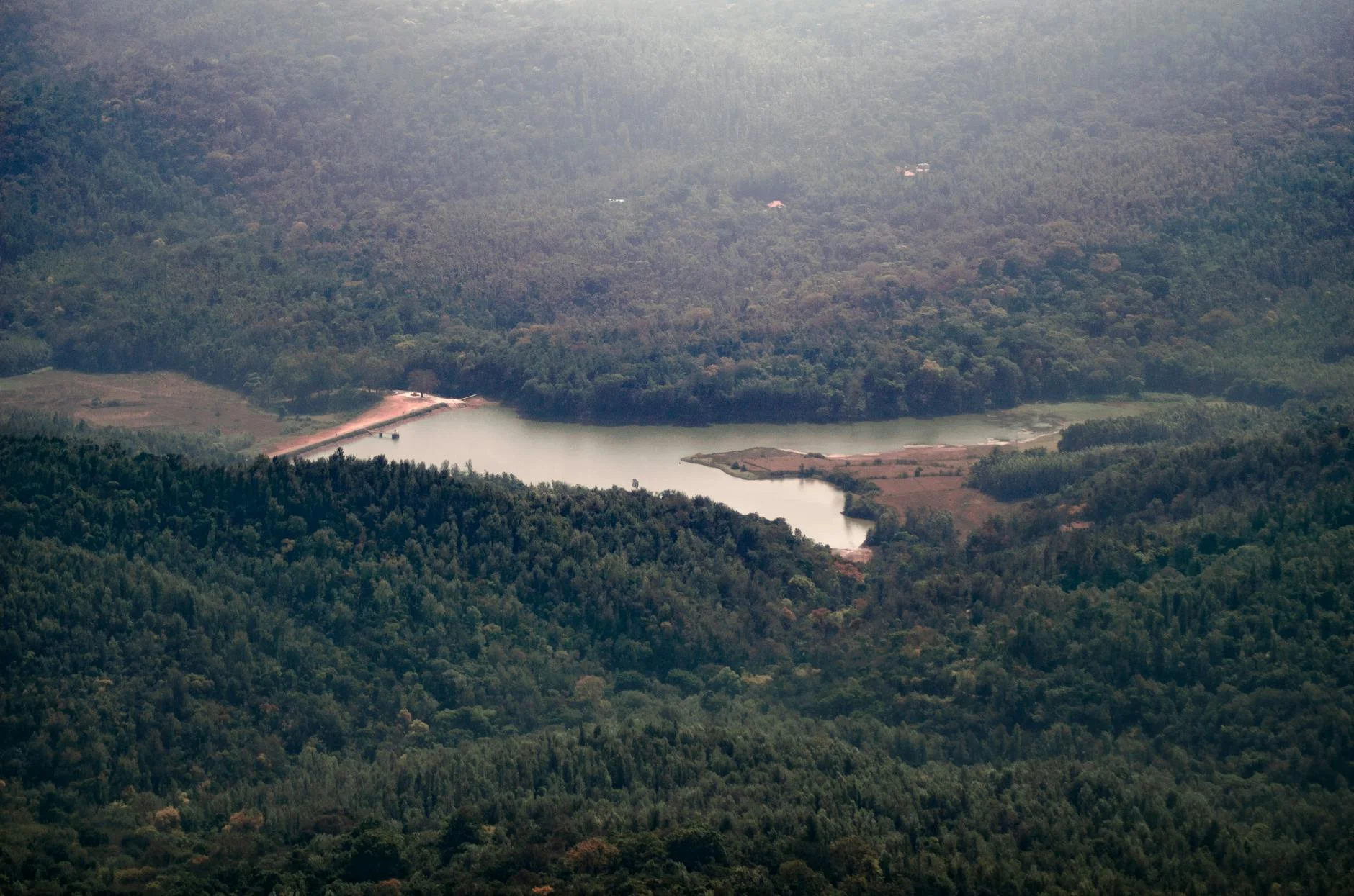 Thomson Reservoir from the valley road above