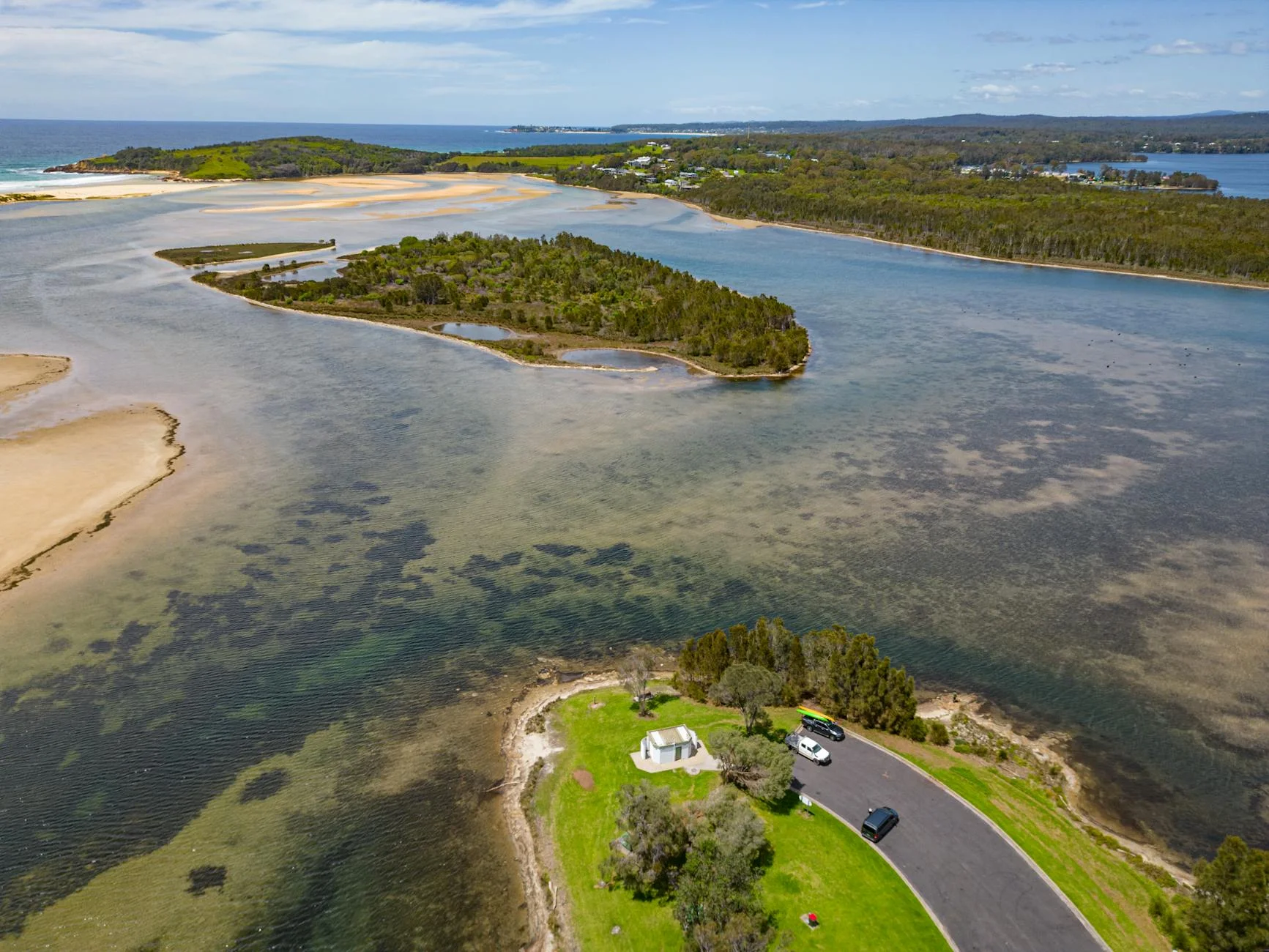 Myall Lakes - the coastal lake system accessible from the eastern end