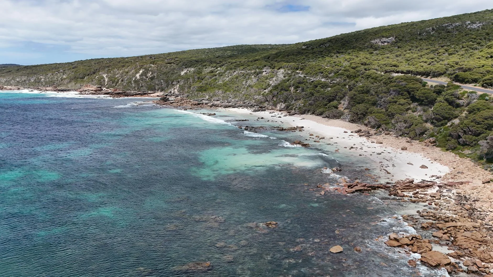 West coast road on the Yorke Peninsula - ocean visible for most of the loop